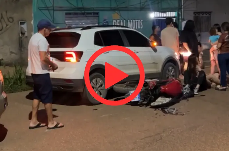 Motorista de ônibus foge após atropelar motociclista na zona Sul de Porto Velho