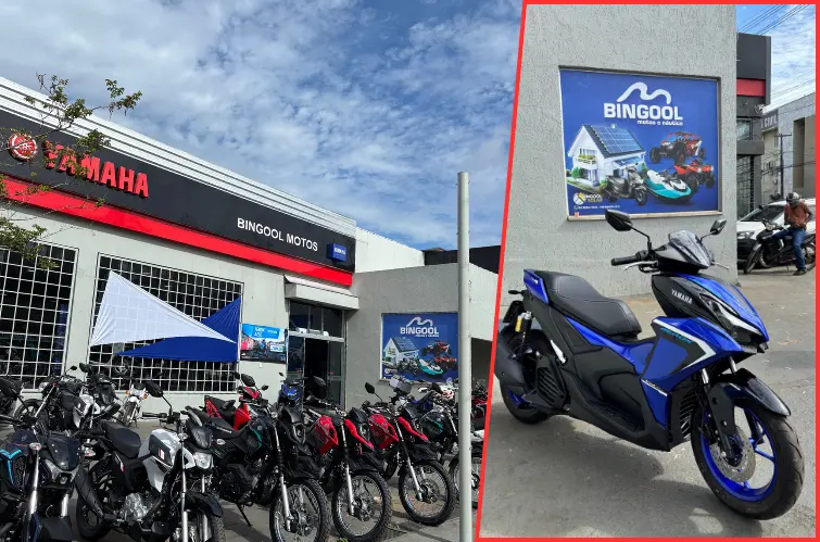 Bingool Motos apresenta nova scooter Yamaha Aerox durante evento em Porto Velho