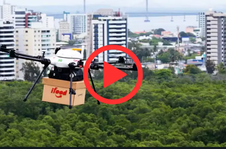 iFood inicia entregas por drone sobre áreas povoadas após autorização inédita da Anac no Brasil