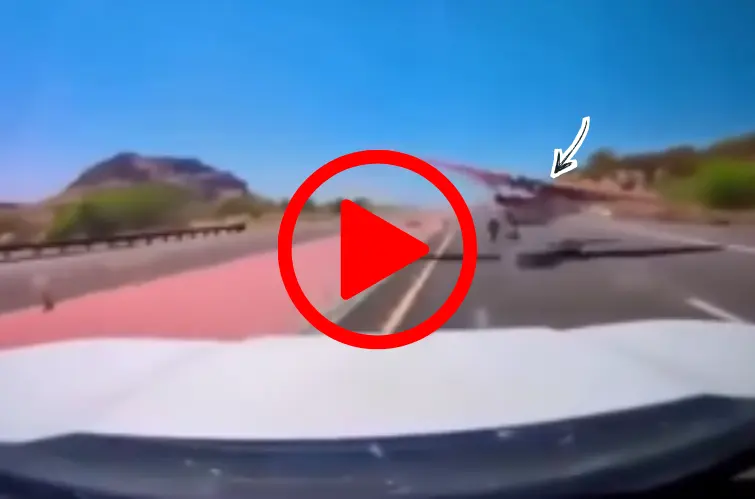 Vídeo mostra avião quase atingindo carros durante pouso forçado em rodovia