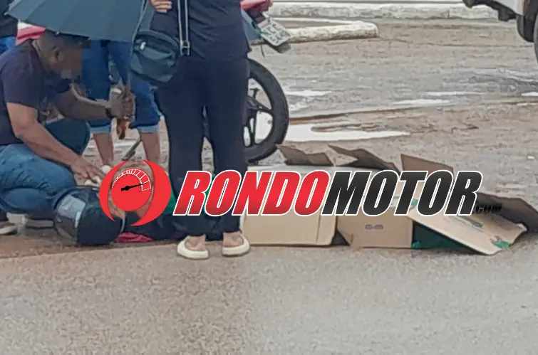 Duas pessoas ficam feridas em grave acidente em frente ao presídio Urso Branco, em Porto Velho