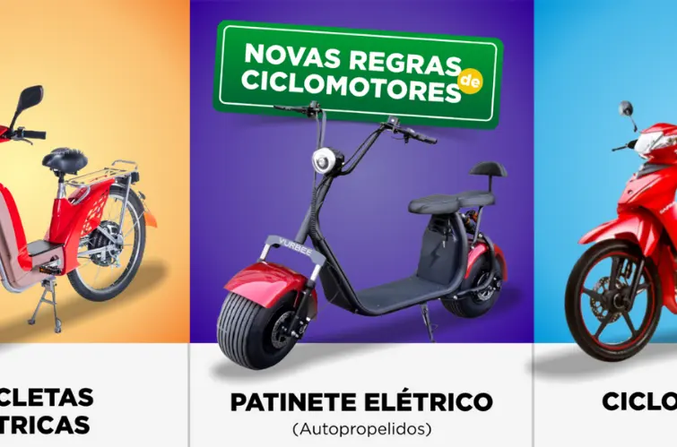 Contran muda regras para ciclomotores, e-bikes e patinetes; novas exigências passam a valer em 2026