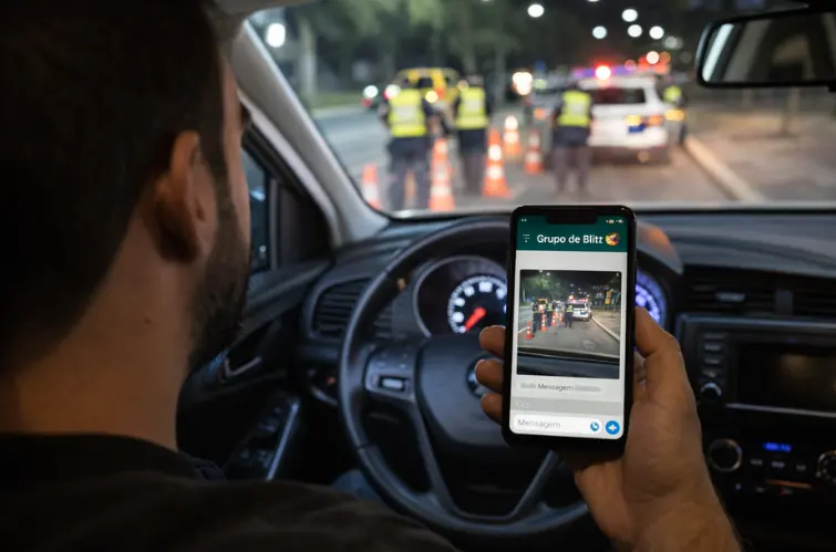 Grupos de alerta de blitz podem trazer riscos legais e comprometer a segurança no trânsito