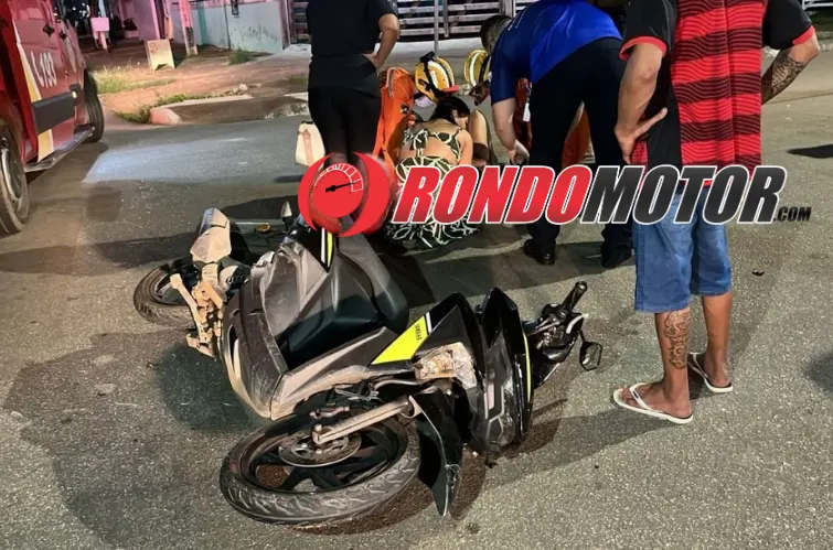 Motorista foge após atingir motociclista e deixar vítima desacordada na Pinheiro Machado