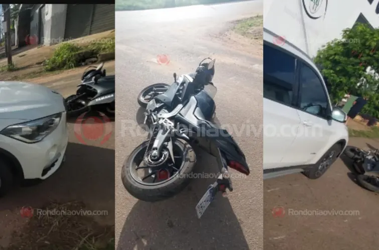 Motociclista fica ferido após invadir preferência e colidir com BMW na zona Sul