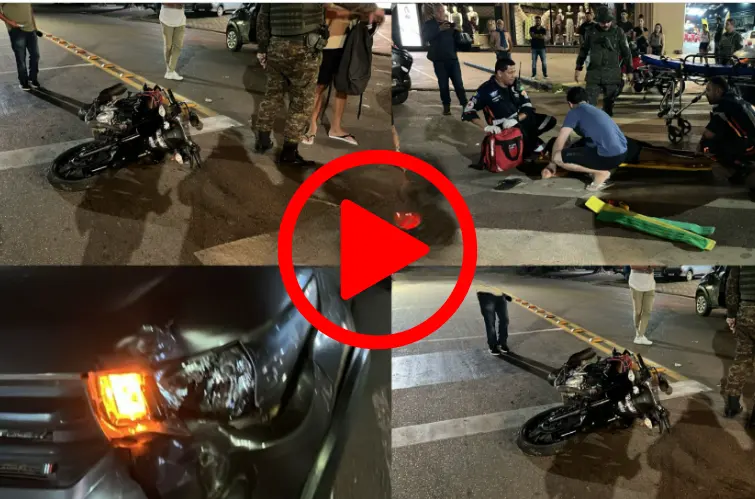 Passageiro de moto sofre grave fratura após acidente na Pinheiro Machado, em Porto Velho
