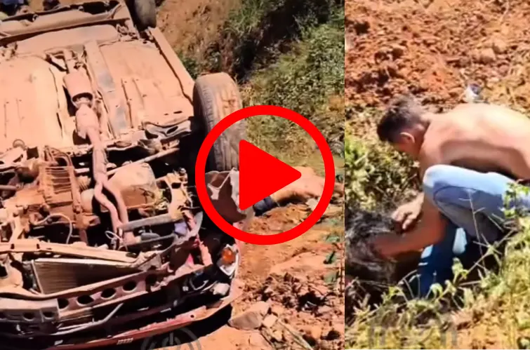 Capotamento na Linha 10 deixa feridos após cavalgada em Cacoal