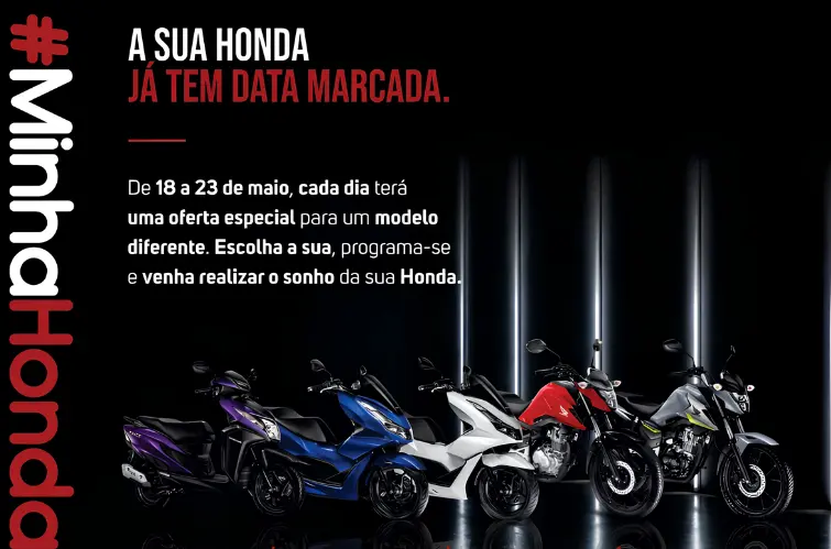 Mastter Moto lança campanha “#MinhaHonda” com uma semana de ofertas especiais em Porto Velho